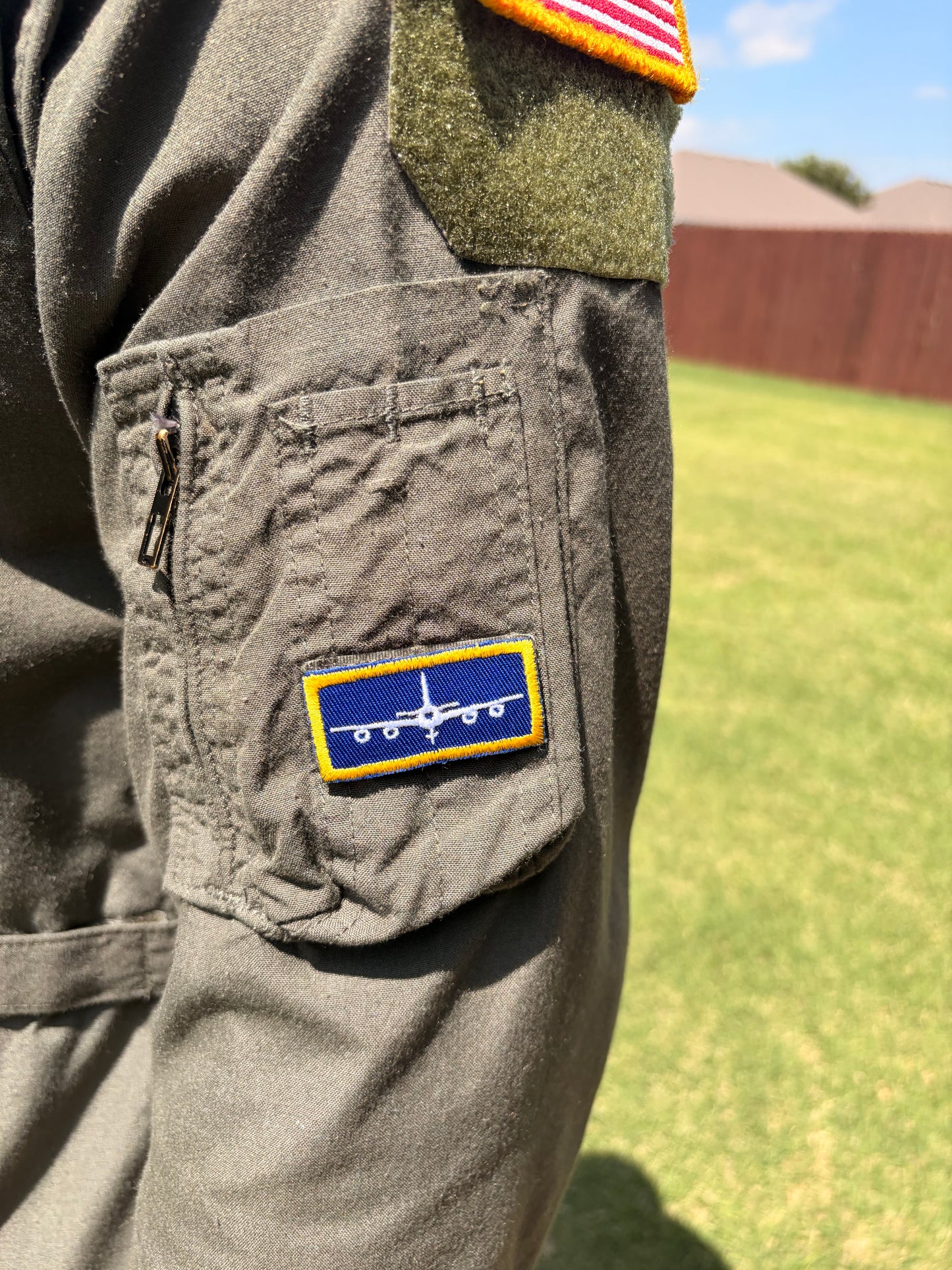 Blue and Yellow KC-135